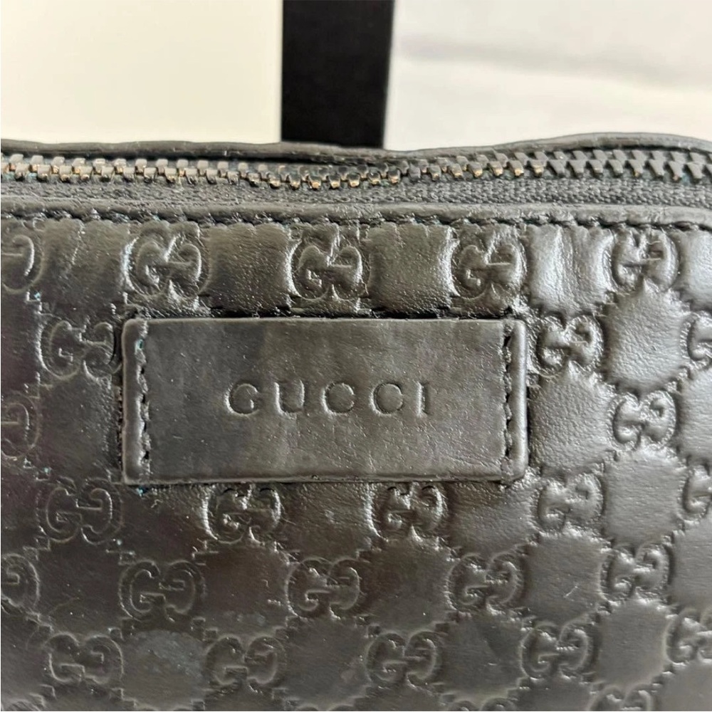 Gucci Embossed Black Leather Clutch - Picture 2 of 9